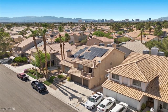 2842 Via Florentine St, Henderson, NV 89074 - aerial perspective of suburban area featuring a mountain backdrop
