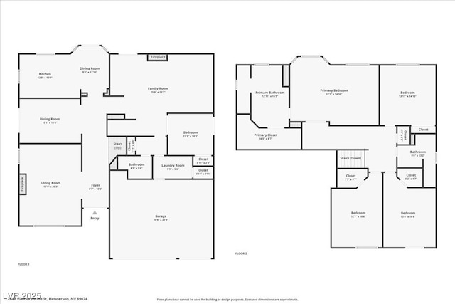2842 Via Florentine St, Henderson, NV 89074 - view of floor plan / room layout