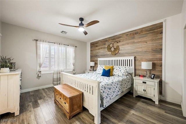 10372 Natural Springs Ave, Las Vegas, NV 89129 - bedroom featuring dark wood-style floors and a ceiling fan