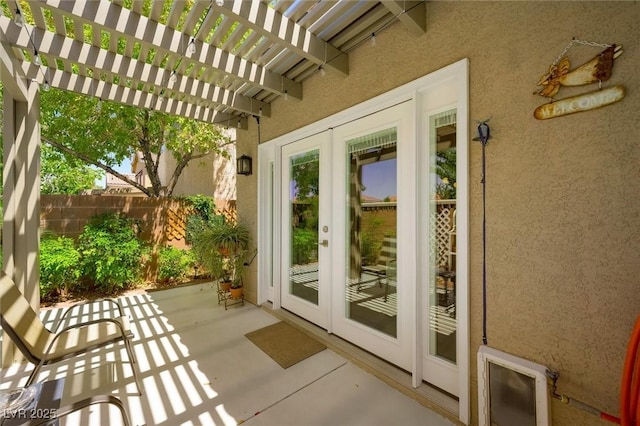 10372 Natural Springs Ave, Las Vegas, NV 89129 - doorway featuring french doors and concrete flooring