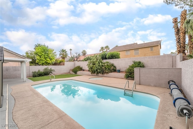 9578 Teton Vista Ave, Las Vegas, NV 89117 - view of pool with a fenced backyard and a patio area
