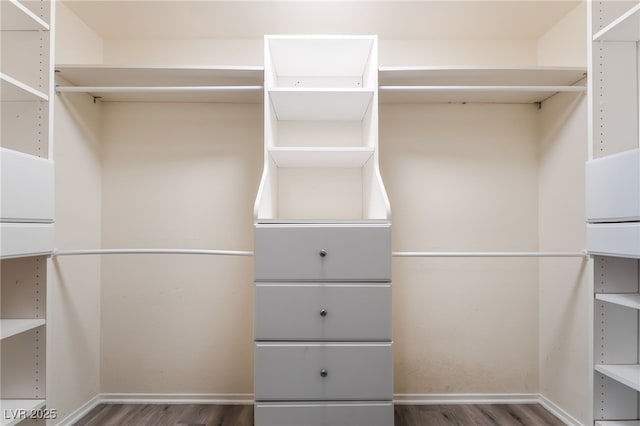 9578 Teton Vista Ave, Las Vegas, NV 89117 - walk in closet with wood finished floors