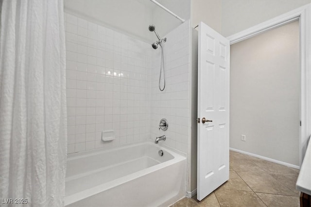 7558 Schuders Ave, Las Vegas, NV 89178 - bathroom with shower / tub combo and tile patterned floors