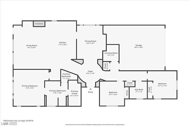 7558 Schuders Ave, Las Vegas, NV 89178 - view of property floor plan
