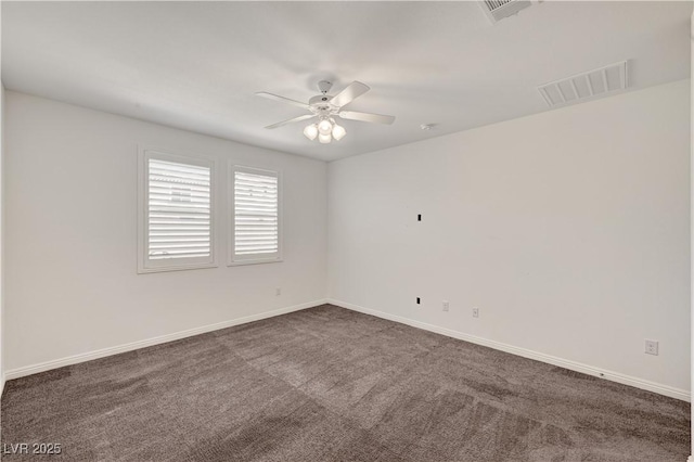 138 Red Sandstone Ave, North Las Vegas, NV 89031 - spare room featuring a ceiling fan and dark colored carpet