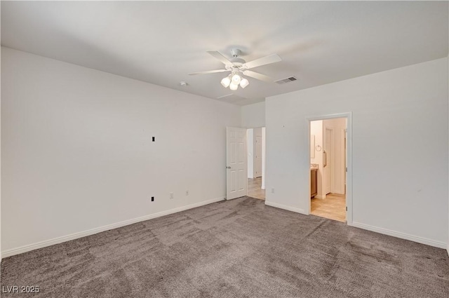 138 Red Sandstone Ave, North Las Vegas, NV 89031 - unfurnished bedroom with carpet floors, ensuite bath, and a ceiling fan