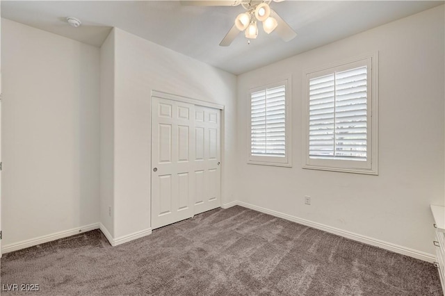 138 Red Sandstone Ave, North Las Vegas, NV 89031 - unfurnished bedroom with carpet flooring, a closet, and ceiling fan