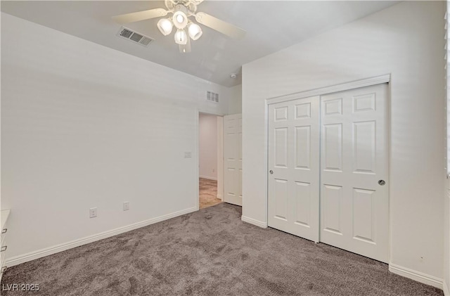 138 Red Sandstone Ave, North Las Vegas, NV 89031 - unfurnished bedroom featuring carpet flooring, a closet, and ceiling fan