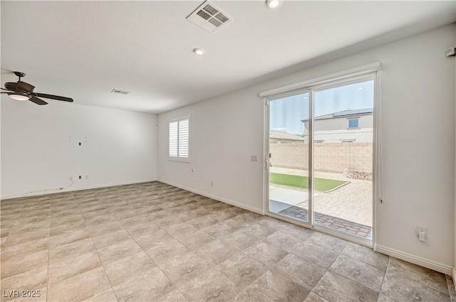 138 Red Sandstone Ave, North Las Vegas, NV 89031 - spare room with baseboards and ceiling fan