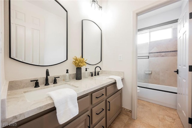 516 Pinnacle Heights Ln, Las Vegas, NV 89144 - full bathroom featuring double vanity and shower / bathtub combination