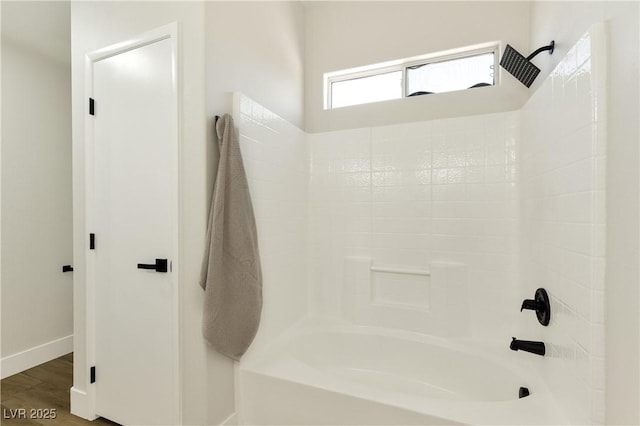 9349 Lakefront Color St, Las Vegas, NV 89178 - bathroom with bathtub / shower combination and wood finished floors