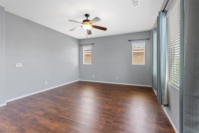 10645 Mount Jefferson Ave, Las Vegas, NV 89166 - spare room with a ceiling fan and wood finished floors
