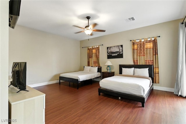 7330 Silent Water Way, Las Vegas, NV 89149 - bedroom with wood finished floors and a ceiling fan