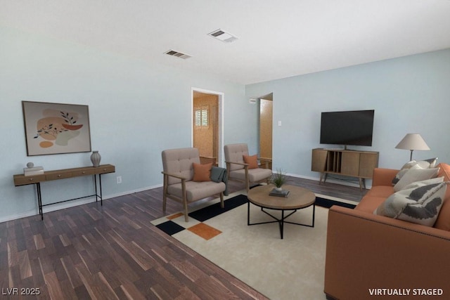 7221 Alta Dr, Las Vegas, NV 89145 - living area with wood finished floors and baseboards