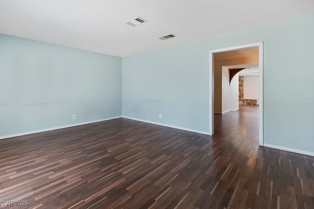 7221 Alta Dr, Las Vegas, NV 89145 - unfurnished room with dark wood-style floors and baseboards