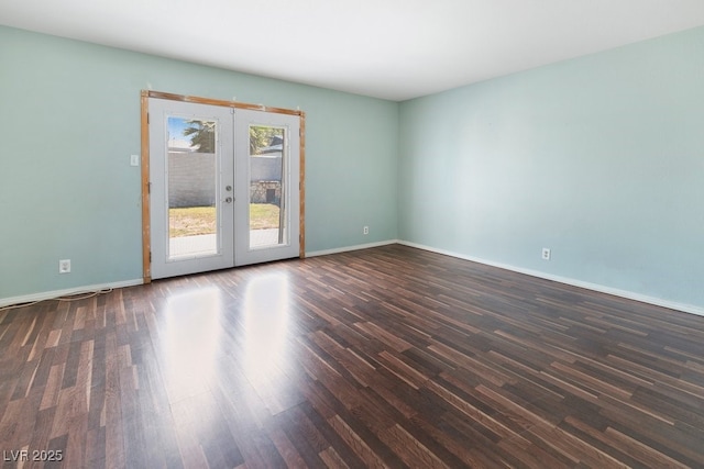 7221 Alta Dr, Las Vegas, NV 89145 - spare room with french doors and wood finished floors