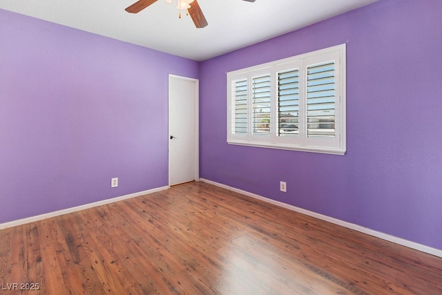 7221 Alta Dr, Las Vegas, NV 89145 - empty room featuring ceiling fan and wood finished floors
