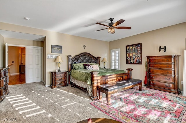 109 N Buteo Woods Ln, Las Vegas, NV 89144 - bedroom with carpet and a ceiling fan