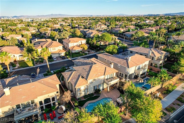 109 N Buteo Woods Ln, Las Vegas, NV 89144 - aerial perspective of suburban area with a mountainous background