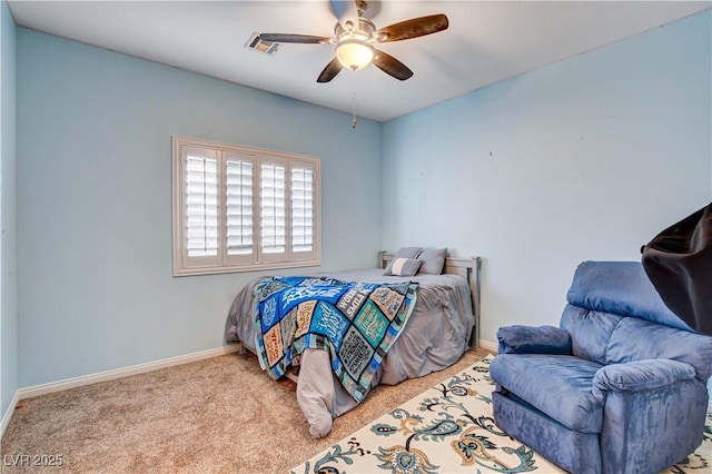 109 N Buteo Woods Ln, Las Vegas, NV 89144 - carpeted bedroom with baseboards and a ceiling fan
