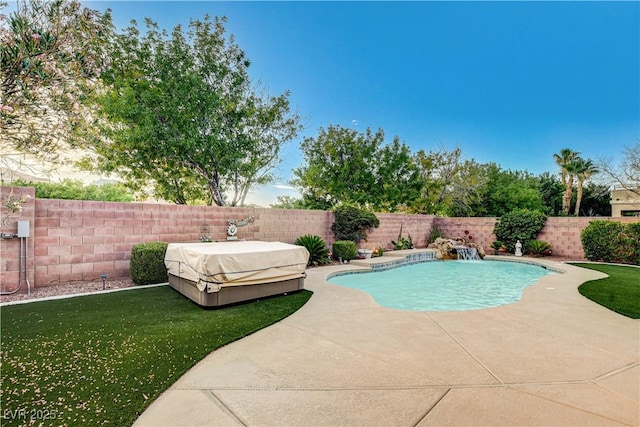 109 N Buteo Woods Ln, Las Vegas, NV 89144 - view of swimming pool with a fenced backyard and a patio area