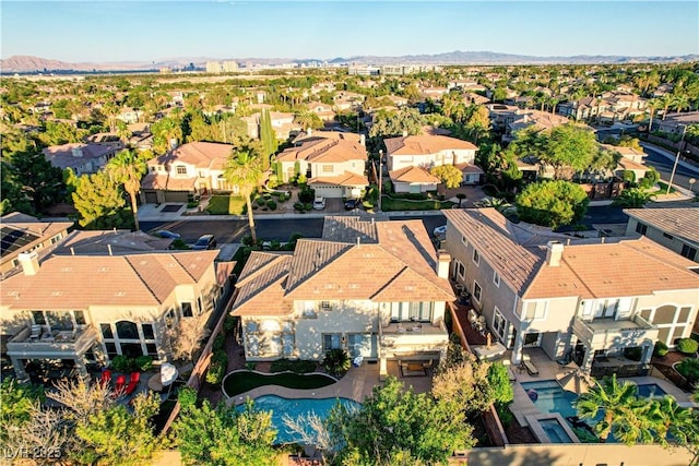 109 N Buteo Woods Ln, Las Vegas, NV 89144 - aerial view of residential area with mountains
