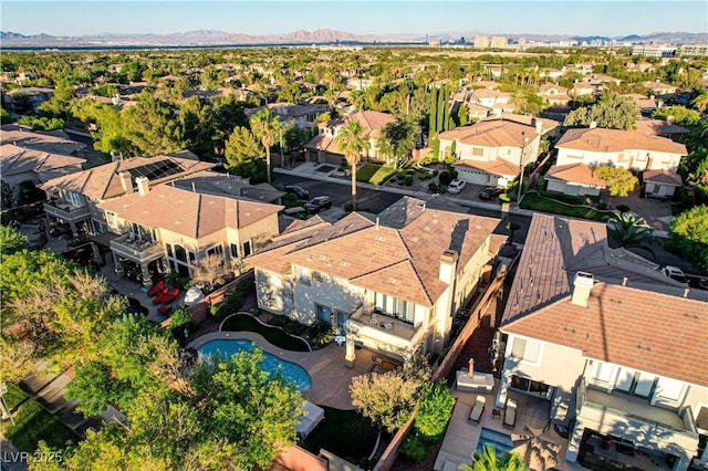109 N Buteo Woods Ln, Las Vegas, NV 89144 - aerial perspective of suburban area featuring mountains