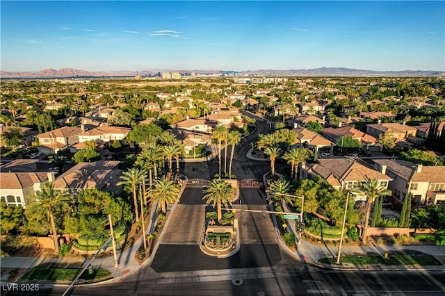 109 N Buteo Woods Ln, Las Vegas, NV 89144 - aerial perspective of suburban area featuring a mountainous background
