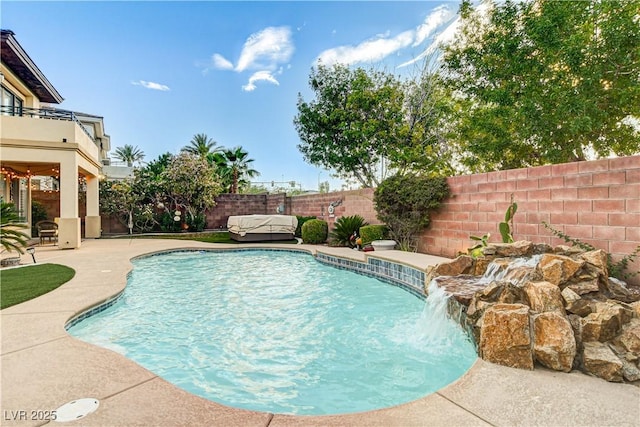 109 N Buteo Woods Ln, Las Vegas, NV 89144 - view of pool with a fenced backyard and a patio area
