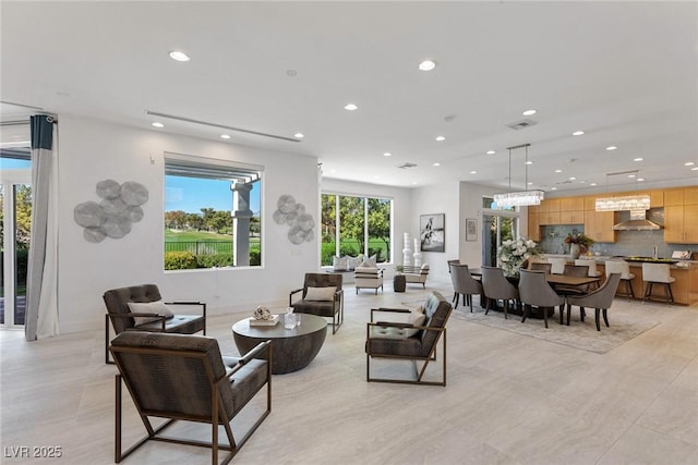 1613 Iron Ridge Dr, Las Vegas, NV 89117 - living area with recessed lighting