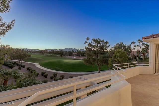 1613 Iron Ridge Dr, Las Vegas, NV 89117 - view of yard featuring a balcony, a mountain view, and golf course view