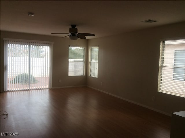 7864 Nesting Pine Pl, Las Vegas, NV 89143 - empty room with wood finished floors, a ceiling fan, and a smoke detector