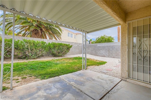 3308 Morning Wind Ln, Las Vegas, NV 89129 - fenced backyard featuring a patio area
