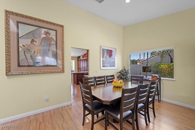 2408 Sunset Beach Ln, Las Vegas, NV 89128 - dining area featuring light wood-style flooring and recessed lighting