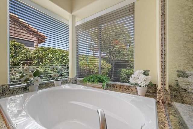 2408 Sunset Beach Ln, Las Vegas, NV 89128 - bathroom with a garden tub and healthy amount of natural light