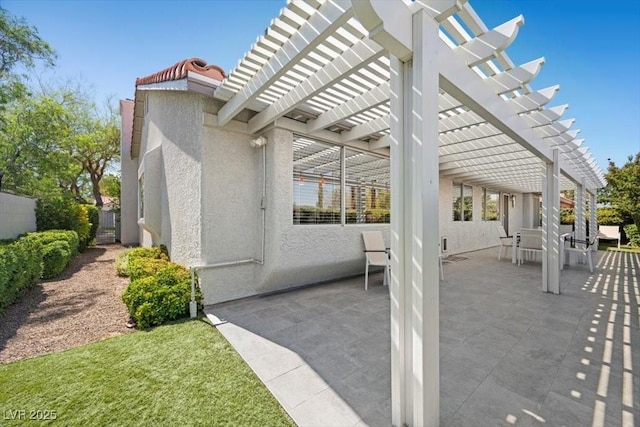 2408 Sunset Beach Ln, Las Vegas, NV 89128 - view of patio with a pergola