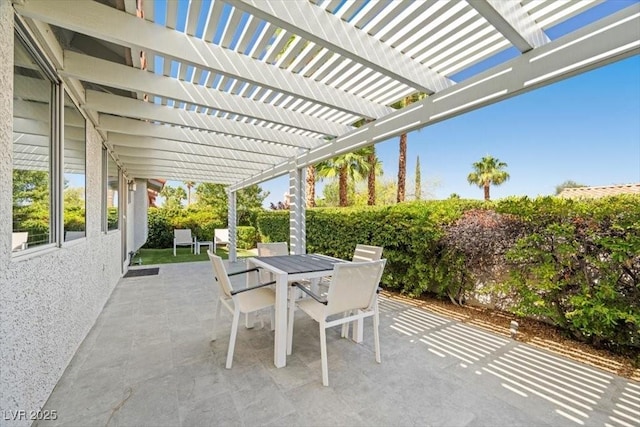 2408 Sunset Beach Ln, Las Vegas, NV 89128 - view of patio with outdoor dining space and a pergola