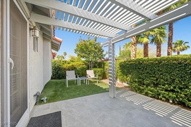 2408 Sunset Beach Ln, Las Vegas, NV 89128 - view of patio / terrace with a pergola