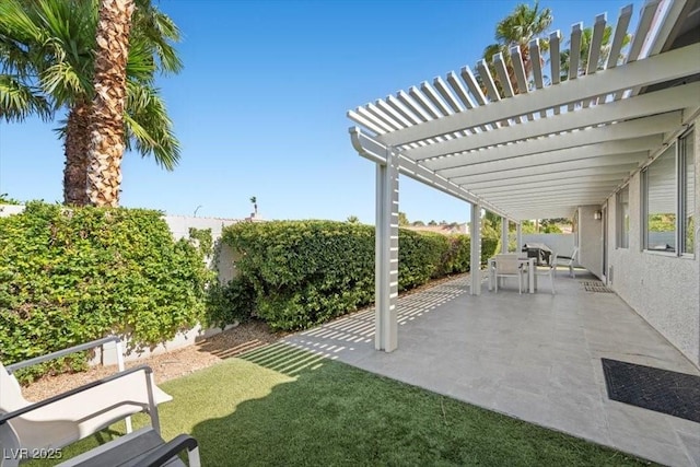 2408 Sunset Beach Ln, Las Vegas, NV 89128 - fenced backyard with a pergola and a patio area