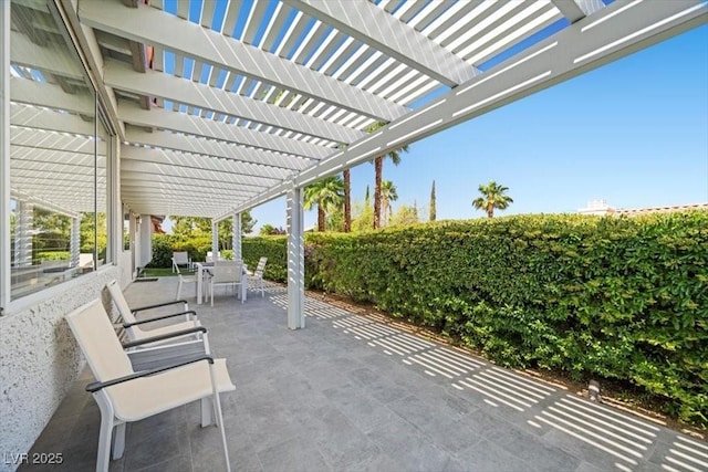 2408 Sunset Beach Ln, Las Vegas, NV 89128 - view of patio / terrace with outdoor dining area and a pergola