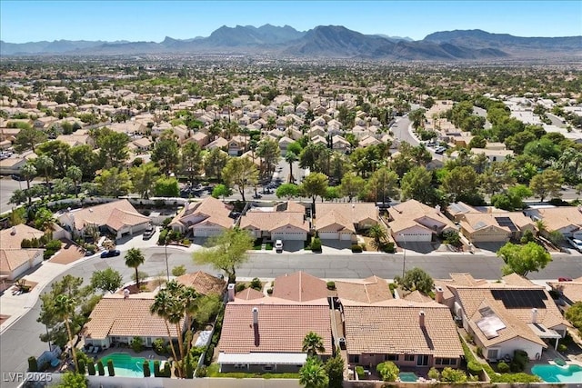 2408 Sunset Beach Ln, Las Vegas, NV 89128 - aerial view of residential area with a mountain backdrop
