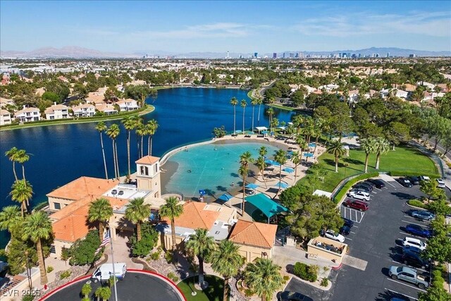 2408 Sunset Beach Ln, Las Vegas, NV 89128 - aerial view of property's location with a large body of water