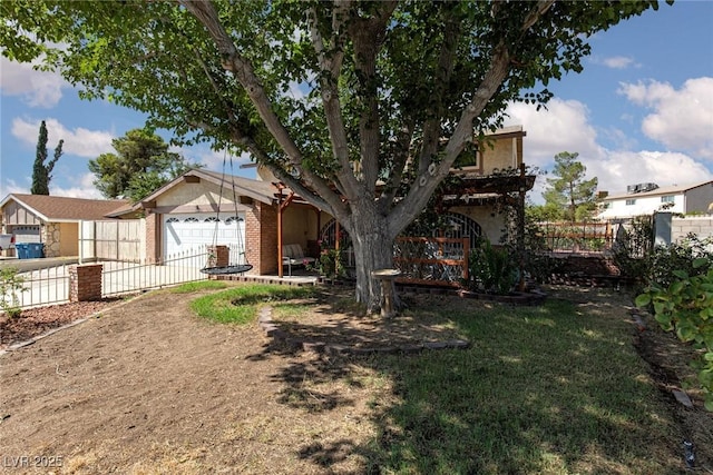 6457 Celeste Ave, Las Vegas, NV 89107 - view of front facade with a garage, driveway, and brick siding