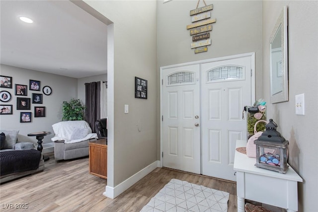 6457 Celeste Ave, Las Vegas, NV 89107 - entryway featuring light wood-style flooring and recessed lighting