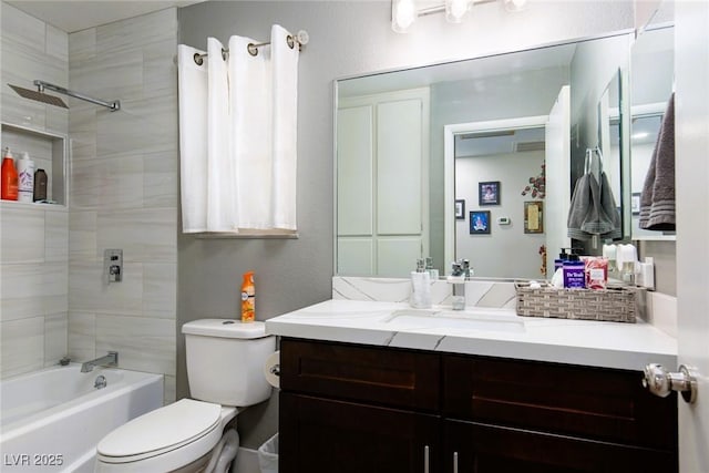 6457 Celeste Ave, Las Vegas, NV 89107 - bathroom featuring vanity and shower / bathtub combination