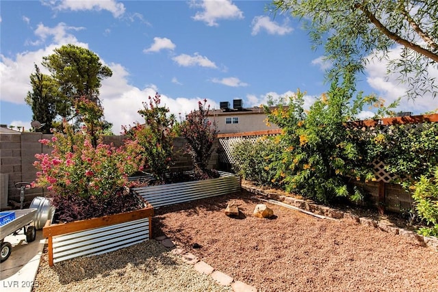 6457 Celeste Ave, Las Vegas, NV 89107 - fenced backyard featuring a vegetable garden