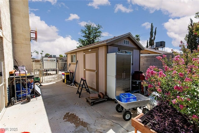 6457 Celeste Ave, Las Vegas, NV 89107 - view of shed featuring a fenced backyard