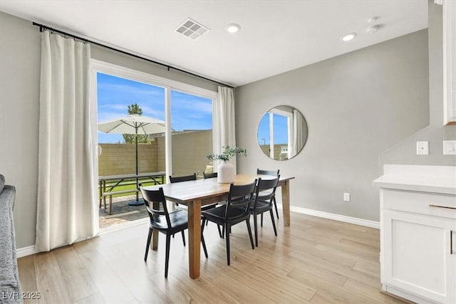 9835 Mojave Mountain St, Las Vegas, NV 89166 - dining area with light wood-type flooring and recessed lighting