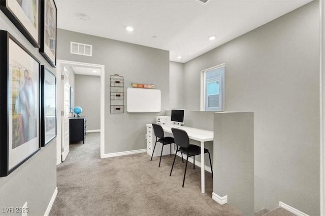 9835 Mojave Mountain St, Las Vegas, NV 89166 - carpeted home office featuring baseboards and recessed lighting