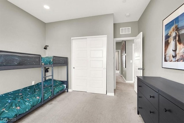 9835 Mojave Mountain St, Las Vegas, NV 89166 - bedroom featuring carpet floors, a closet, and recessed lighting